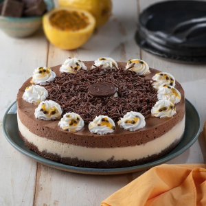 Torta Mousse de Chocolate com Maracujá - Zero Adição de Açúcar e 100% Integral