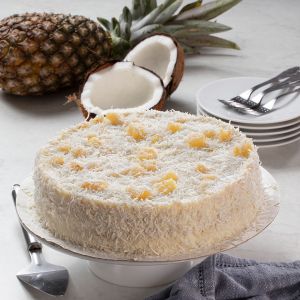 Torta Coco com Abacaxi - Zero Adição de Açúcar e Integral