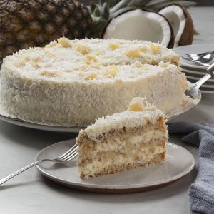 Torta Coco com Abacaxi - Zero Adição de Açúcar e Integral